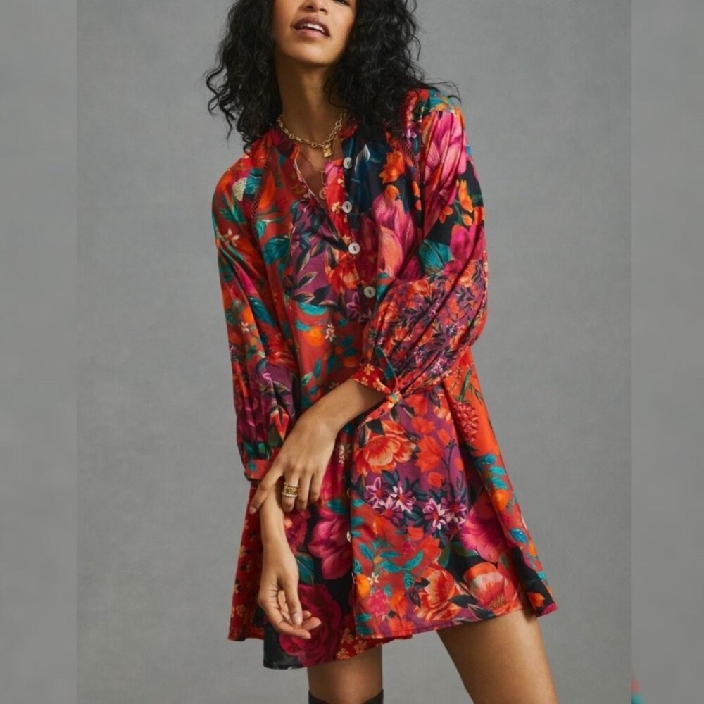 Farm Rio “Mini dress in Floral" NWT - Picture 10 of 11
